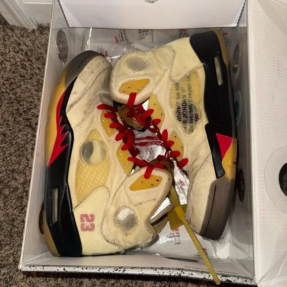 Jordan 5 Retro Off-White Sail Size 9 Virgil Abloh